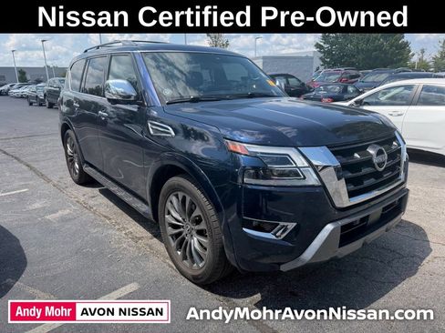 Certified 2023 Nissan Armada Platinum w/ Captain's Chairs Package AWD/4WD image 1