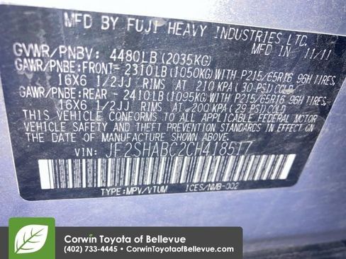 Used 2012 Subaru Forester 2.5X w/ Alloy Wheel Pkg image 39