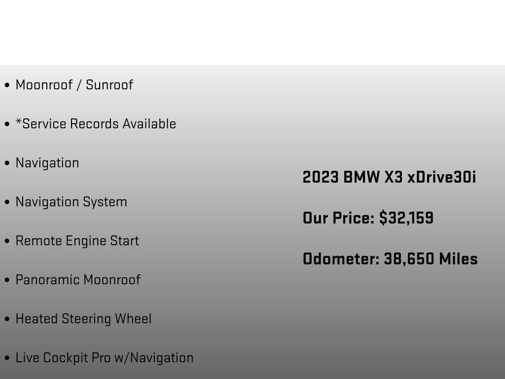Used 2023 BMW X3 xDrive30i w/ Premium Package AWD/4WD image 18