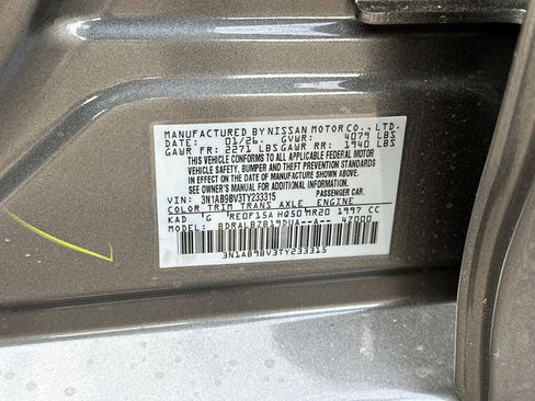 New 2026 Nissan Sentra S w/ S Cold Weather Package image 27