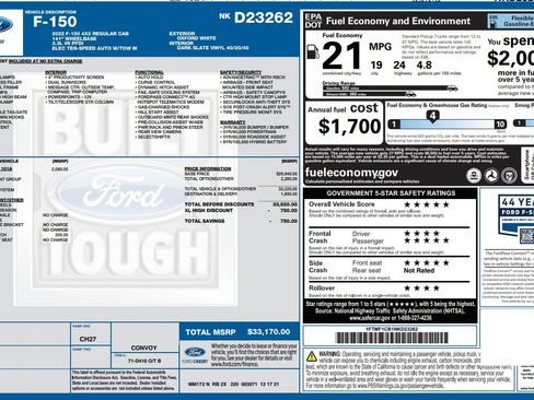 Used 2022 Ford F150 XL w/ Equipment Group 101A High RWD image 5