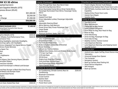 New 2026 BMW X3 xDrive30i w/ Convenience Package AWD/4WD image 11