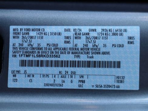 Certified 2024 Ford F150 XL w/ Equipment Group 103A High AWD/4WD image 30