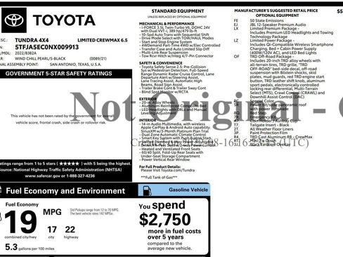 Used 2022 Toyota Tundra Limited w/ TRD Off-Road Package image 2