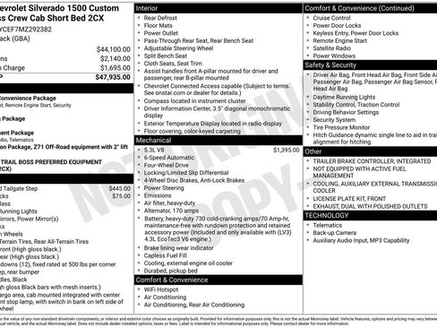 Used 2021 Chevrolet Silverado 1500 Custom Trail Boss AWD/4WD image 31