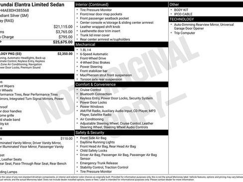 Used 2013 Hyundai Elantra Limited w/ Technology Pkg image 42