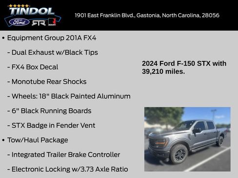 Used 2024 Ford F150 STX w/ Equipment Group 201A FX4 AWD/4WD image 16