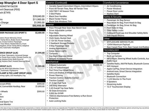 Used 2026 Jeep Wrangler Unlimited Sport AWD/4WD image 6