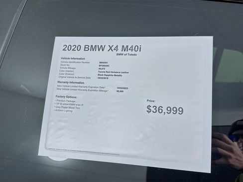 Used 2020 BMW X4 M40i w/ Premium Package image 12