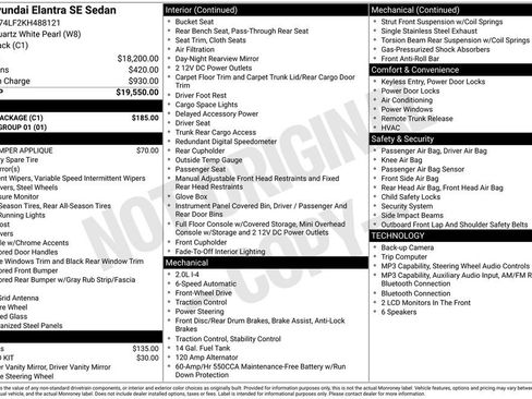 Used 2019 Hyundai Elantra SE w/ Cargo Package FWD image 4