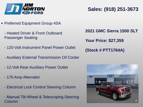 Used 2021 GMC Sierra 1500 SLT AWD/4WD image 21