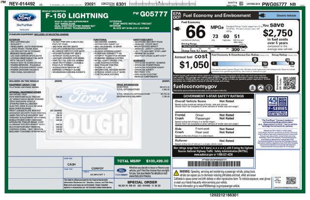 Certified 2023 Ford F150 Lightning Platinum AWD/4WD image 34