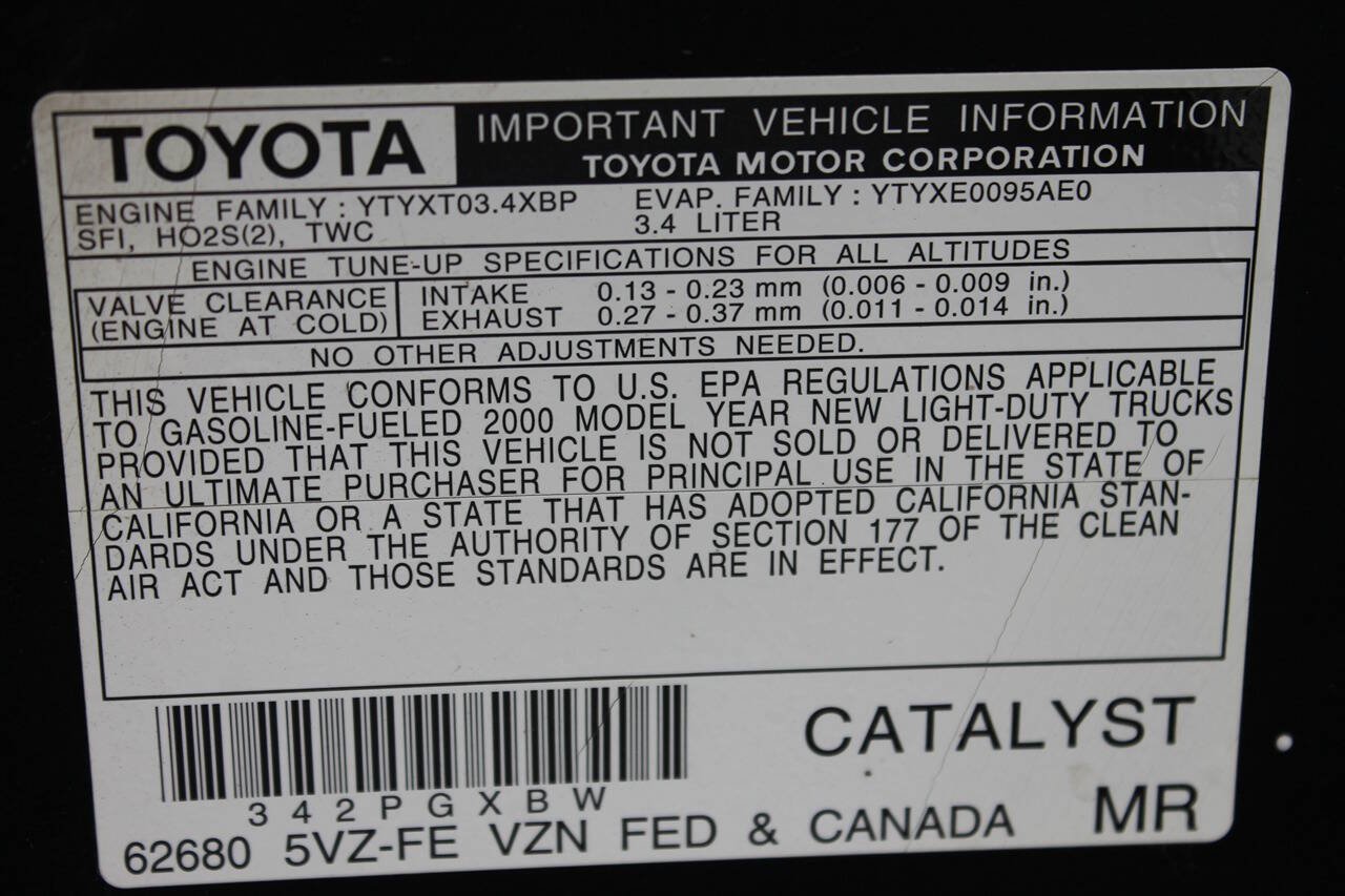 Used 2000 Toyota Tacoma PreRunner w/ Value Pkg RWD image 18