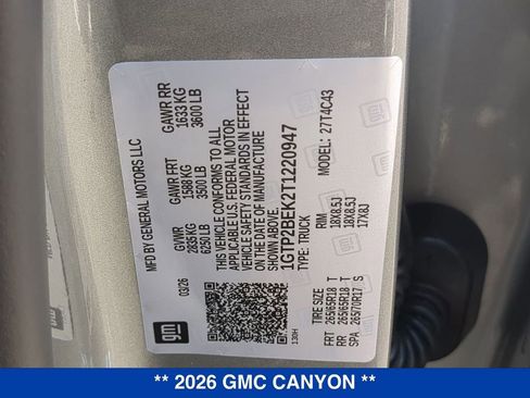 New 2026 GMC Canyon Elevation w/ Convenience Package AWD/4WD image 26