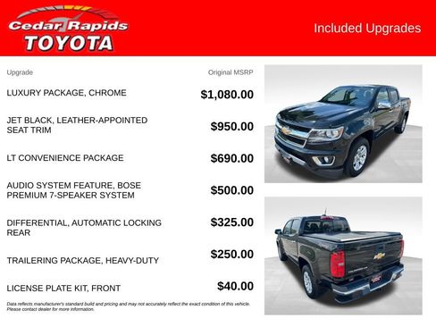 Used 2017 Chevrolet Colorado LT w/ Luxury Package, Chrome AWD/4WD image 6