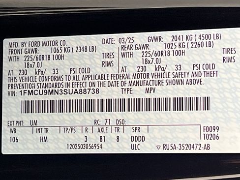 Used 2025 Ford Escape ST-Line AWD/4WD image 65