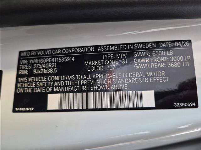 New 2026 Volvo XC90 T8 Plus w/ Protection Package AWD/4WD image 18