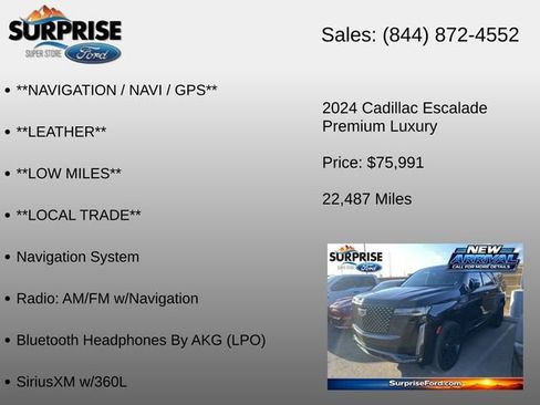 Used 2024 Cadillac Escalade Premium Luxury w/ Performance Package AWD/4WD image 18