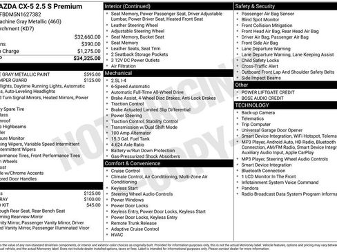 Certified 2022 MAZDA CX-5 AWD 2.5 S w/ Premium Package image 11