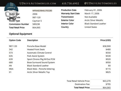 Used 2006 Porsche Cayman S RWD image 2