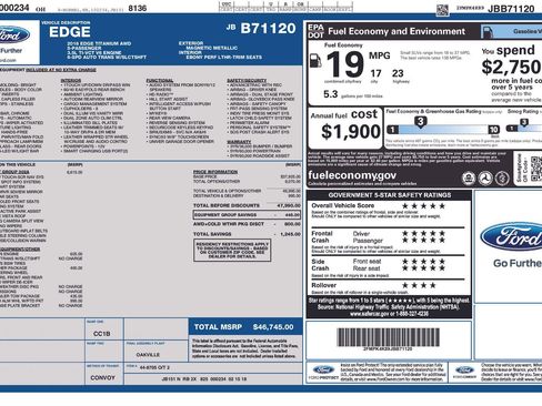 Used 2018 Ford Edge Titanium w/ Equipment Group 302A image 55