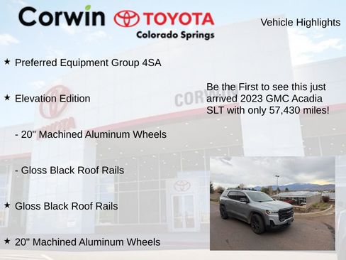 Used 2023 GMC Acadia SLT w/ Elevation Edition AWD/4WD image 4