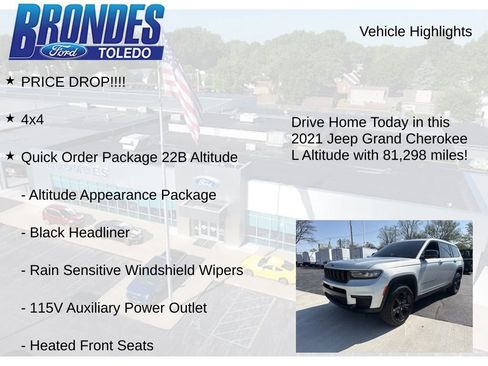 Used 2021 Jeep Grand Cherokee L Laredo AWD/4WD image 5