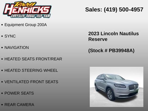 Used 2023 Lincoln Nautilus Reserve AWD/4WD image 12