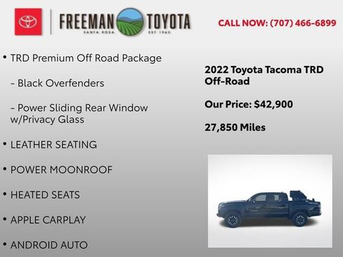 Used 2022 Toyota Tacoma TRD Off-Road w/ TRD Premium Off Road Package image 9