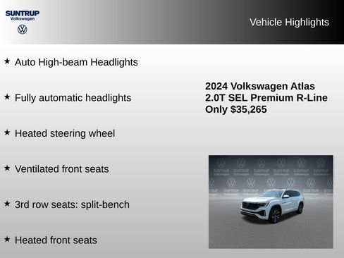 Used 2024 Volkswagen Atlas SEL Premium R-Line AWD/4WD image 23