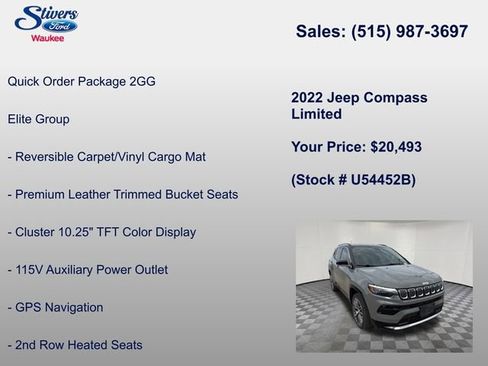Used 2022 Jeep Compass Limited w/ Elite Group image 7