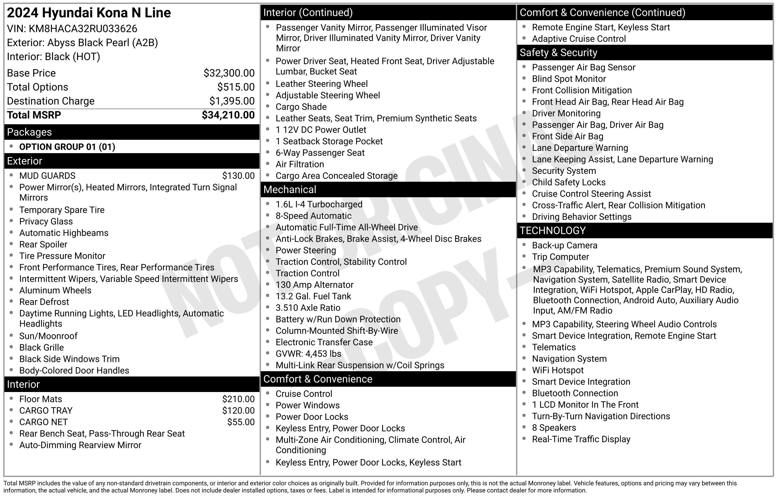 Certified 2024 Hyundai Kona N Line AWD/4WD image 2