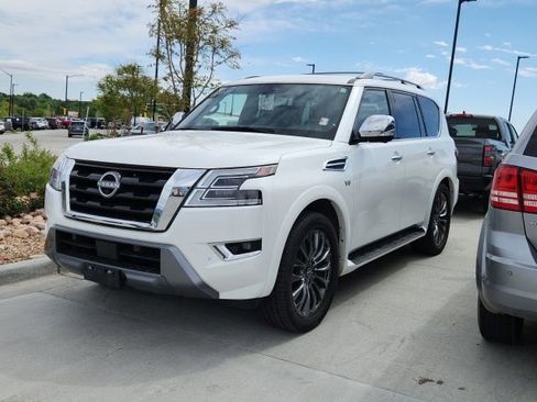 Used 2021 Nissan Armada Platinum w/ Captain's Chairs Package AWD/4WD image 1