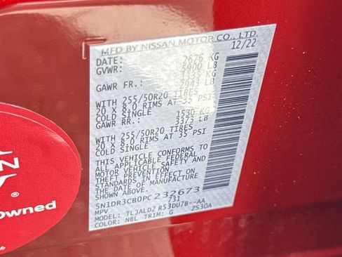Certified 2023 Nissan Pathfinder SL w/ SL Premium Package FWD image 47