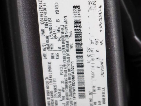Used 2021 Ford F150 Platinum w/ Equipment Group 701A High AWD/4WD image 35