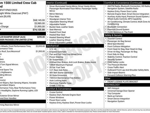 Used 2023 RAM 1500 Limited w/ Body Color Bumper Group AWD/4WD image 39
