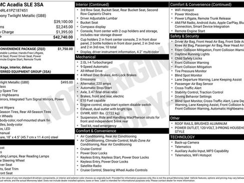 Used 2023 GMC Acadia SLE w/ Driver Convenience Package AWD/4WD image 4