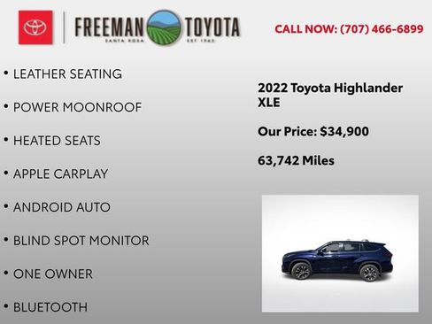 Used 2022 Toyota Highlander XLE AWD/4WD image 5