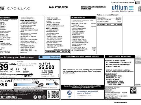 Used 2024 Cadillac Lyriq Tech w/ Driver Assist Package AWD/4WD image 3