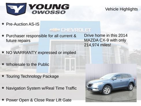 Used 2014 MAZDA CX-9 Touring w/ Touring Technology Package image 7