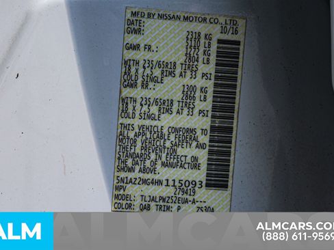 Used 2017 Nissan Murano S w/ Navigation Package image 51