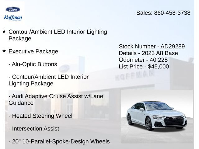 Used 2023 Audi A8 L 3.0T w/ Comfort Plus Package AWD/4WD image 10