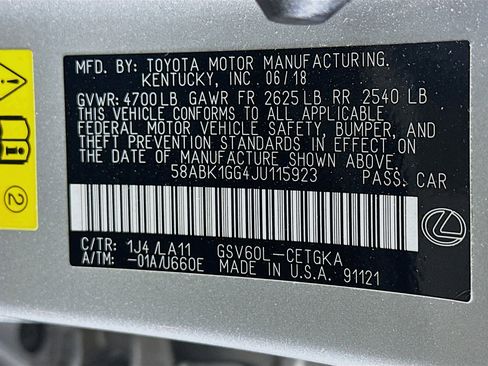 Used 2018 Lexus ES 350 w/ Premier Package FWD image 12