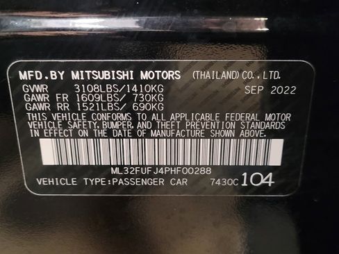 Used 2023 Mitsubishi Mirage G4 Black Edition image 33