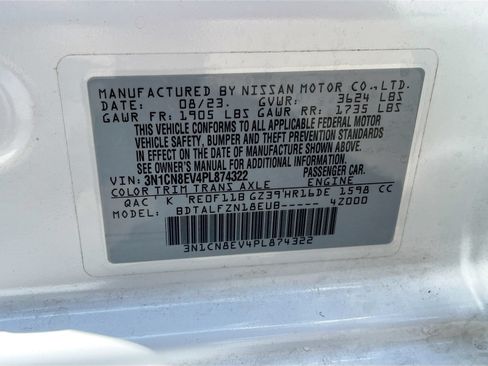 Used 2023 Nissan Versa SV w/ Trunk Package FWD image 28