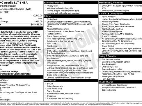 Used 2014 GMC Acadia SLT FWD image 3