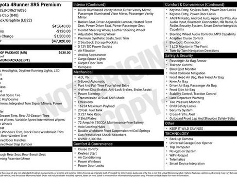 Used 2024 Toyota 4Runner SR5 Premium w/ Moonroof Package AWD/4WD image 2