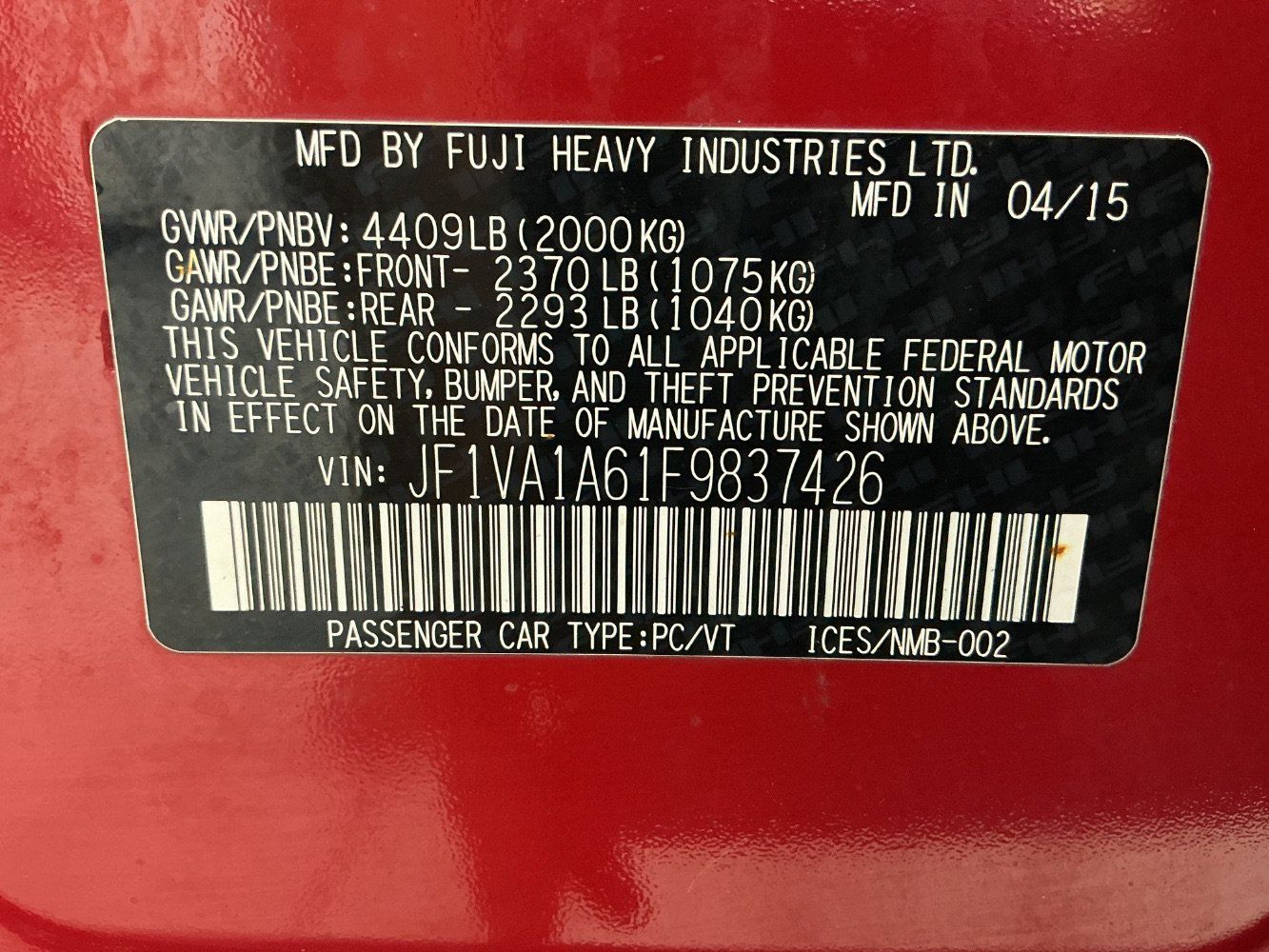 Used 2015 Subaru WRX AWD/4WD image 48