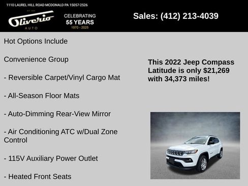 Used 2022 Jeep Compass Latitude w/ Convenience Group AWD/4WD image 5