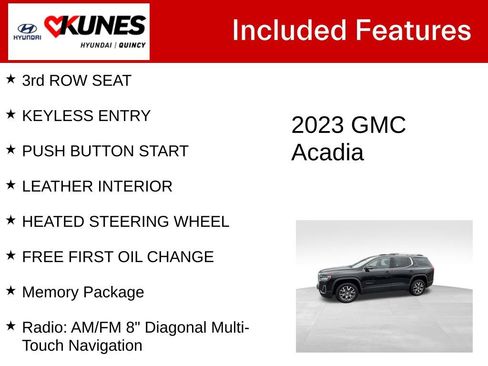 Used 2023 GMC Acadia SLT w/ GMC Pro Grade Package AWD/4WD image 3